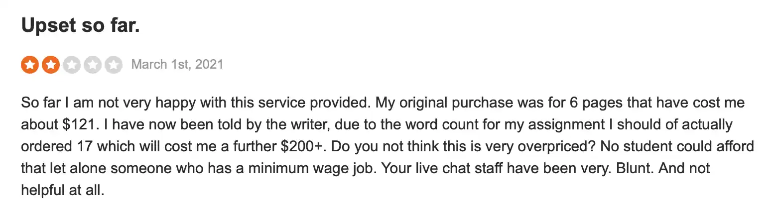 Assignmentgeek review on Sitejabber