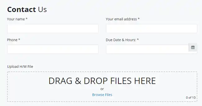 HelpWithAssignment order form