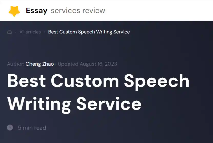 Best Custom Speech Writing Service