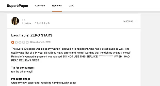 customer review