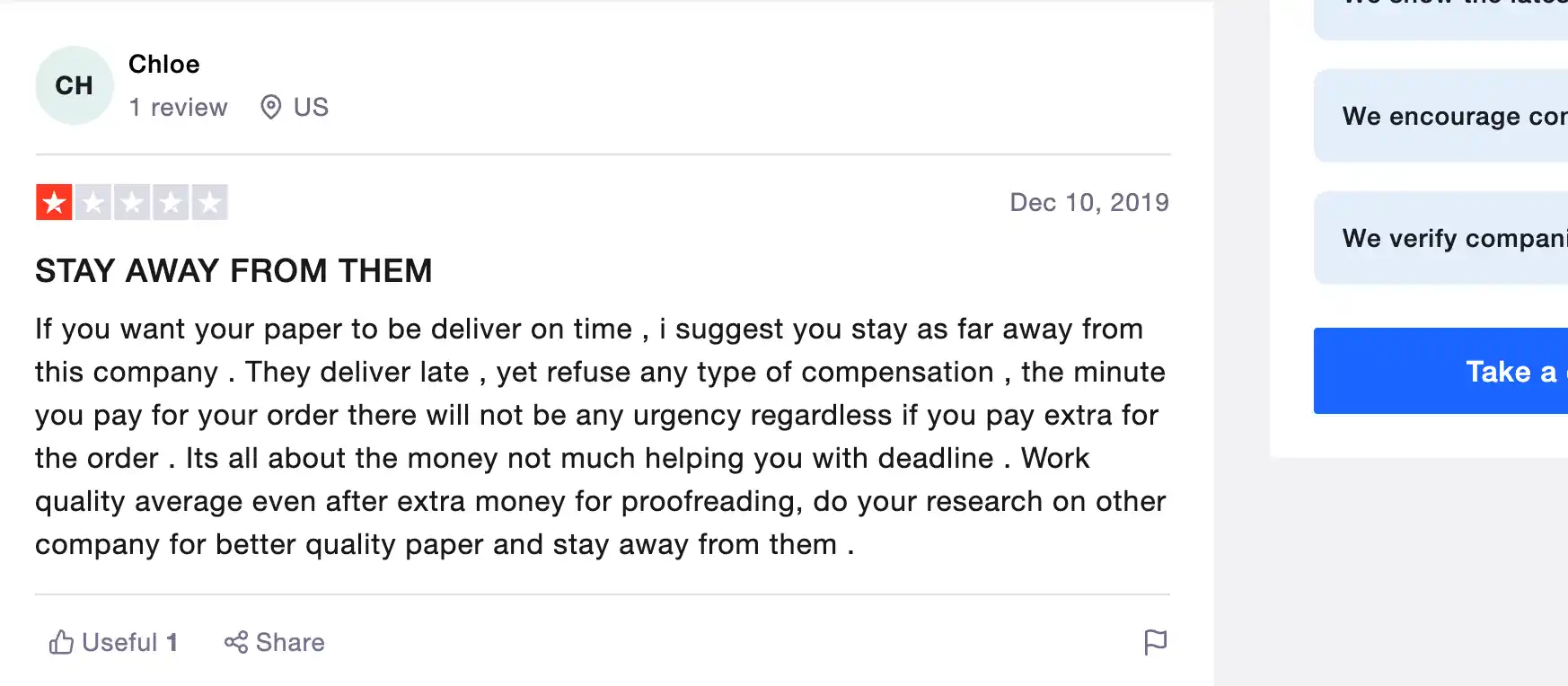 customer review