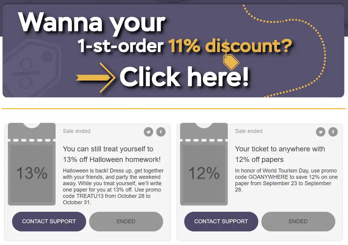 Homeworkfor.me discounts
