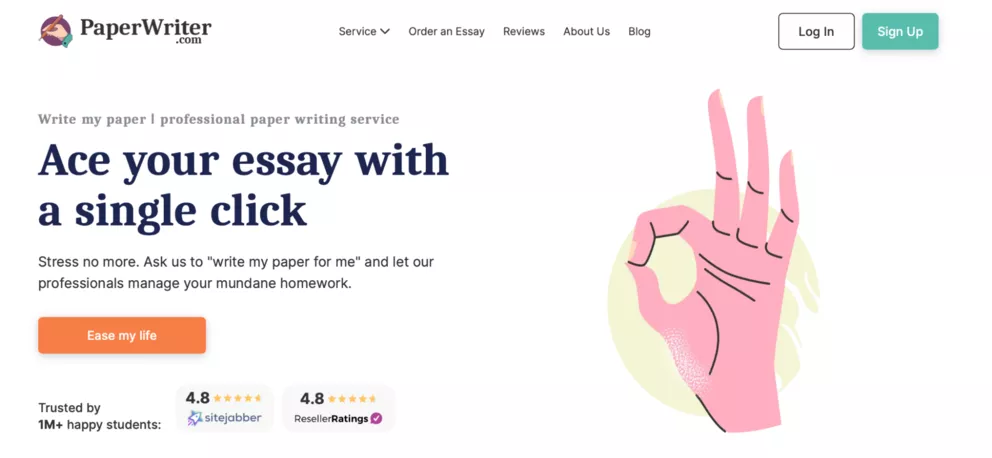 PaperWriter main page