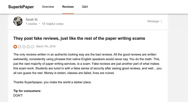 customer review