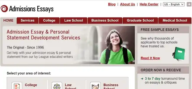 Admissionsessays main page