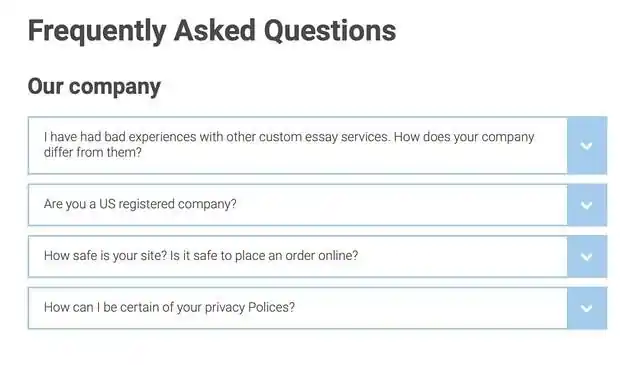 SuperiorPapers FAQ section