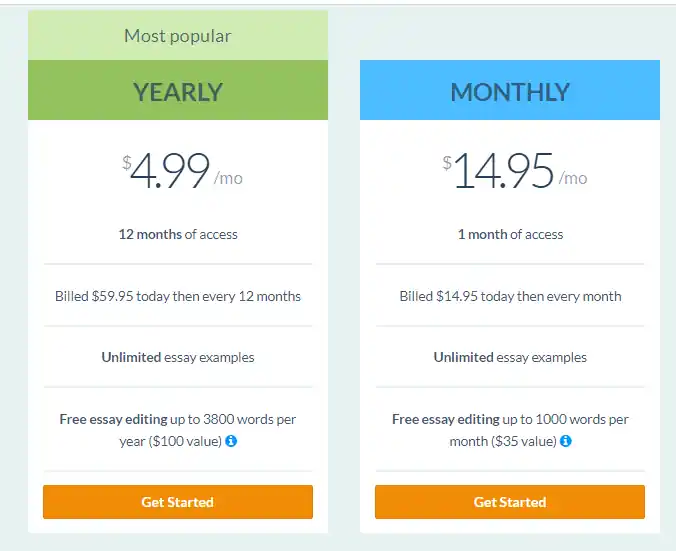 Kibin prices