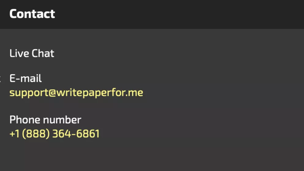WritePaperFor customer support
