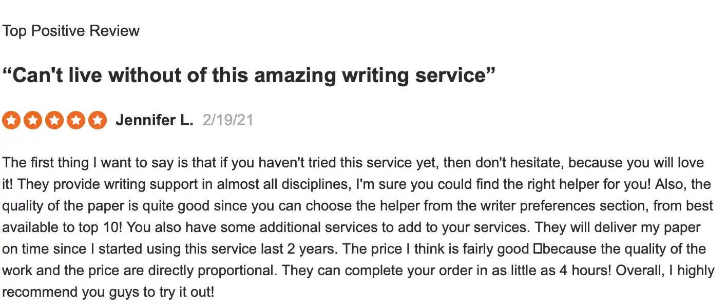 customer review