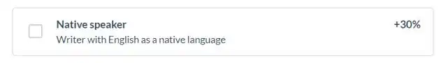 Advancedwriters overpay for native speaker