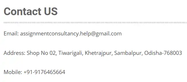 Assignmentconsultancy contacts