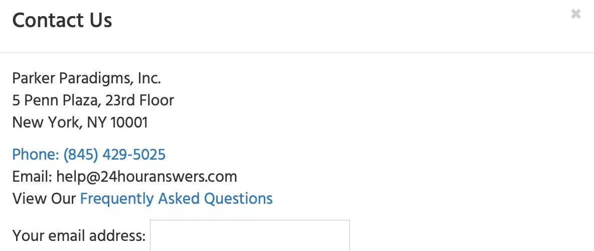 24HourAnswers contacts