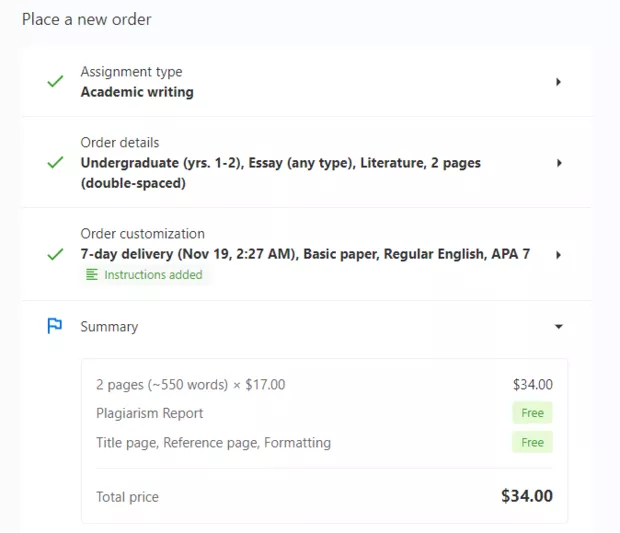 Domessay.net order
