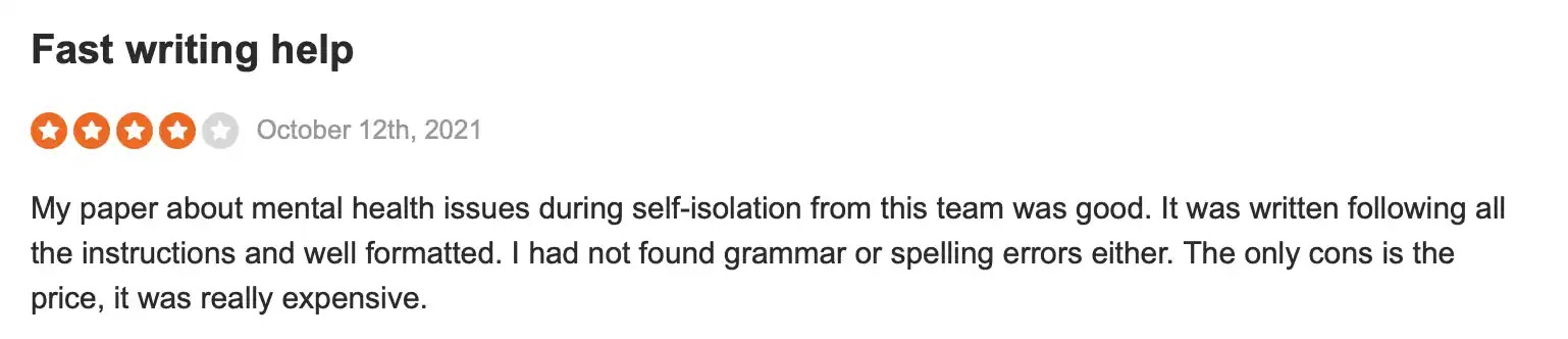 AustralianWritings review on SiteJabber