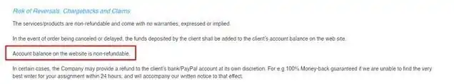 MyperfectWords refund policy