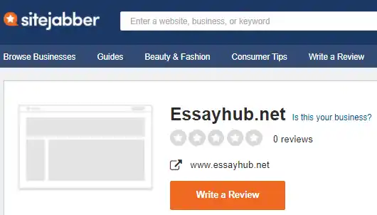 EssayHub reviews on Sitejabber