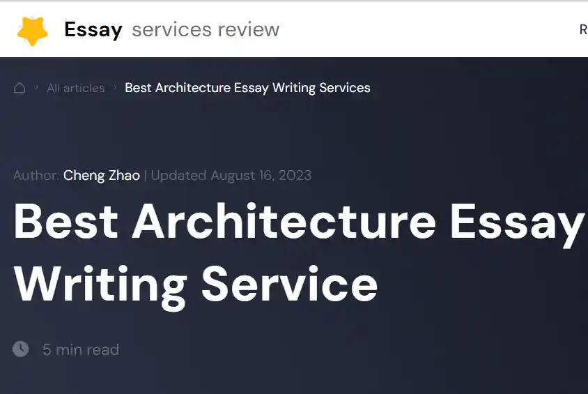 Best Architecture Essay Writing Services