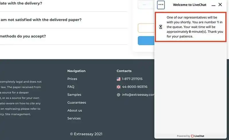Extraessay customer suport