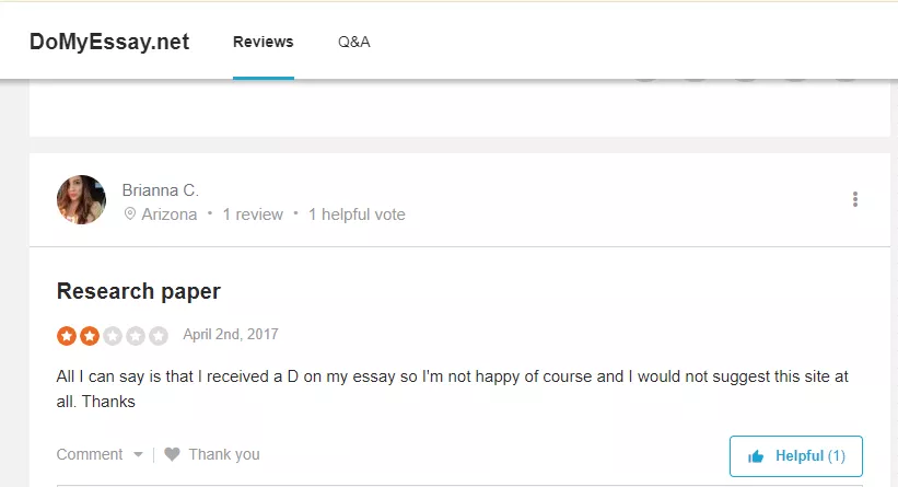 Domessay.net review on Brianna