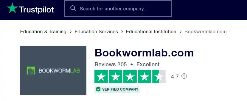Bookwormlab reviews on Trustpilot