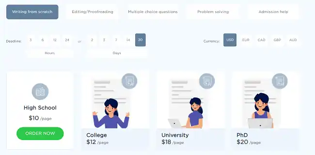 Wowessays pricing
