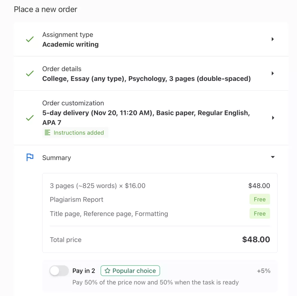 AffordablePapers order