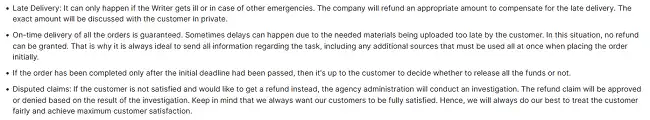 WritePaper refund policy