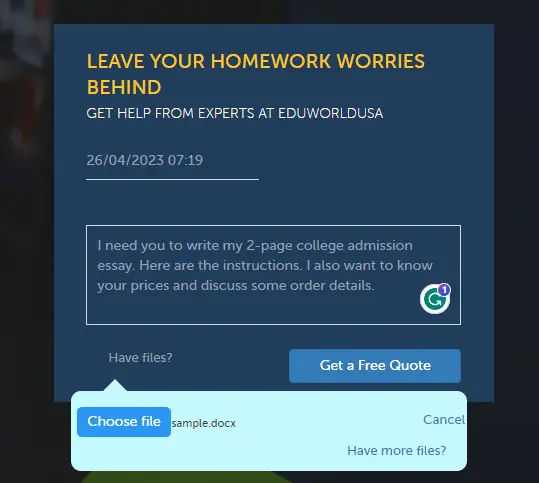 Eduworldusa order form