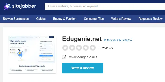 Edugenie Review on SiteJabber