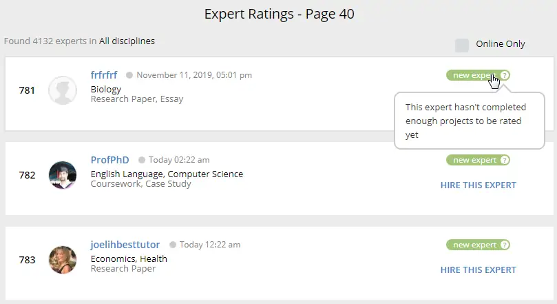 StudyBay ratings