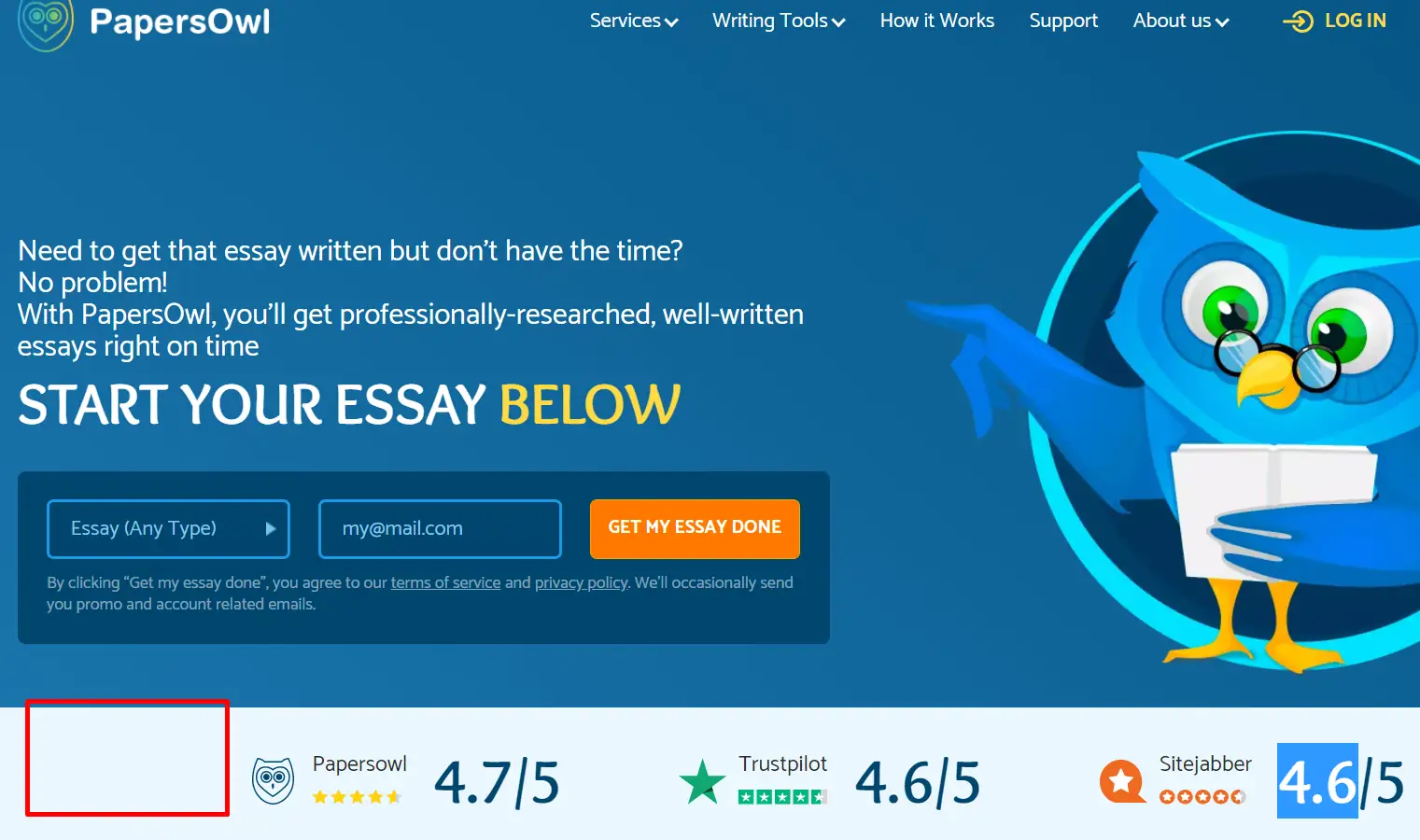 PapersOwl support agent closed an online chat