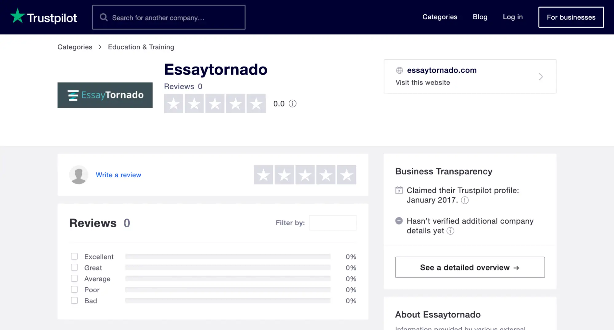 Reviews on EssayTornado at Trustpilot