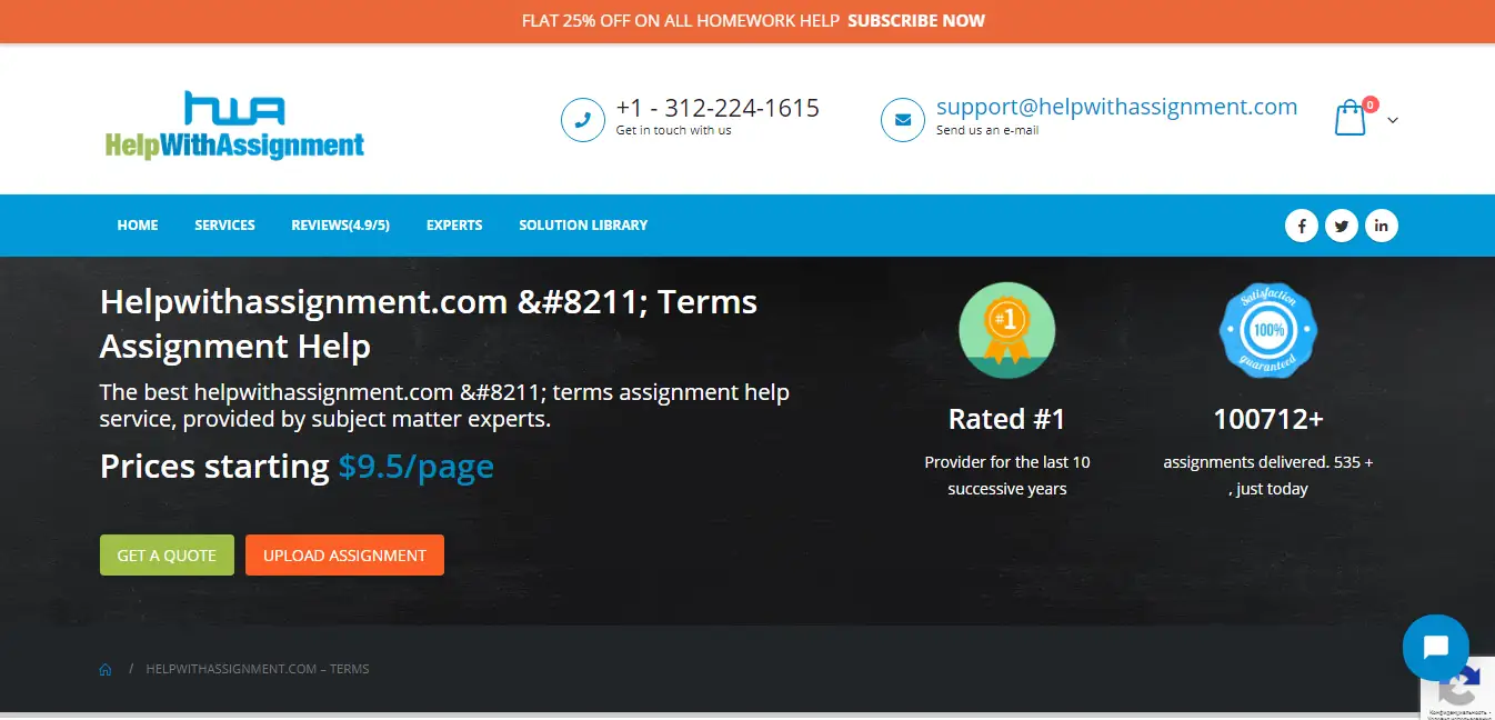 HelpWithAssignment review logo