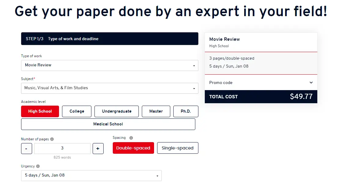 PrivateWriting order