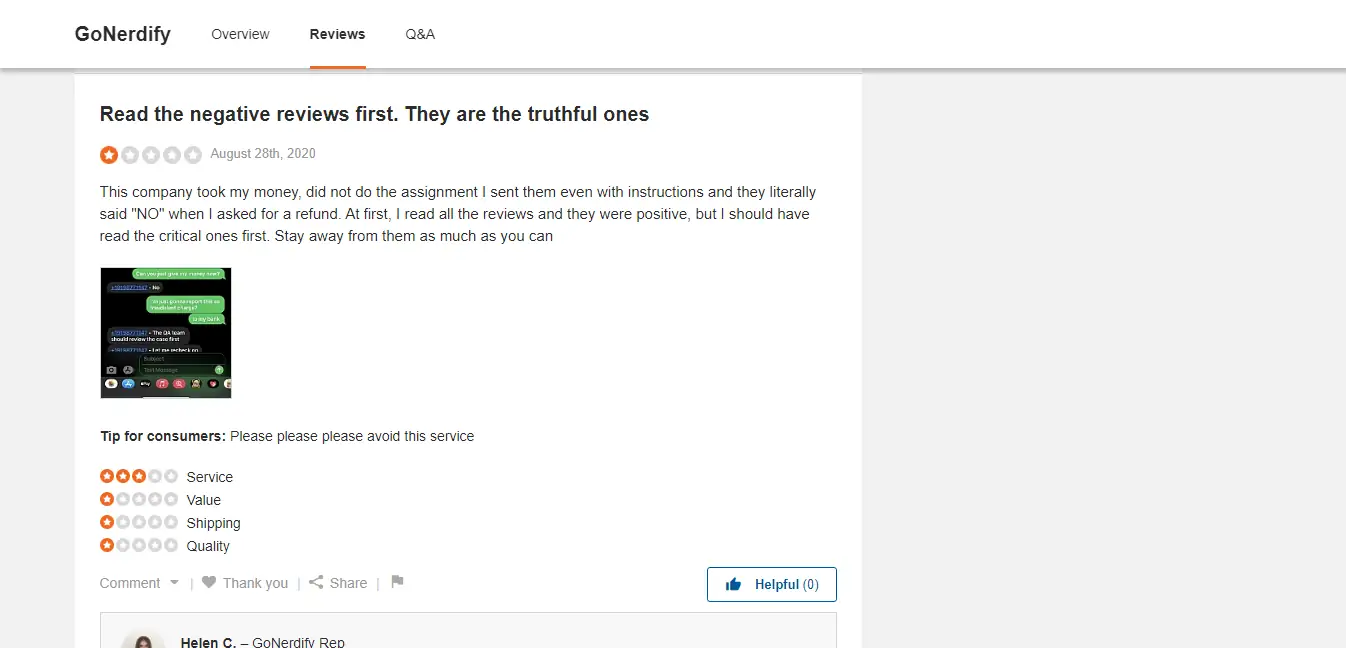 Reviews on GoNerdify at Sitejabber