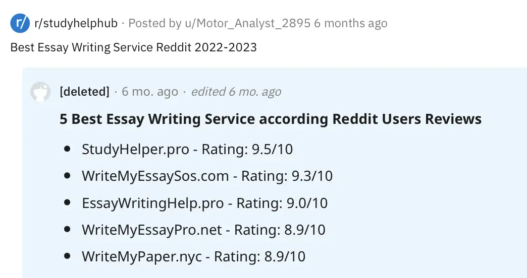 Writemypaper.nyc Reviews on Reddit