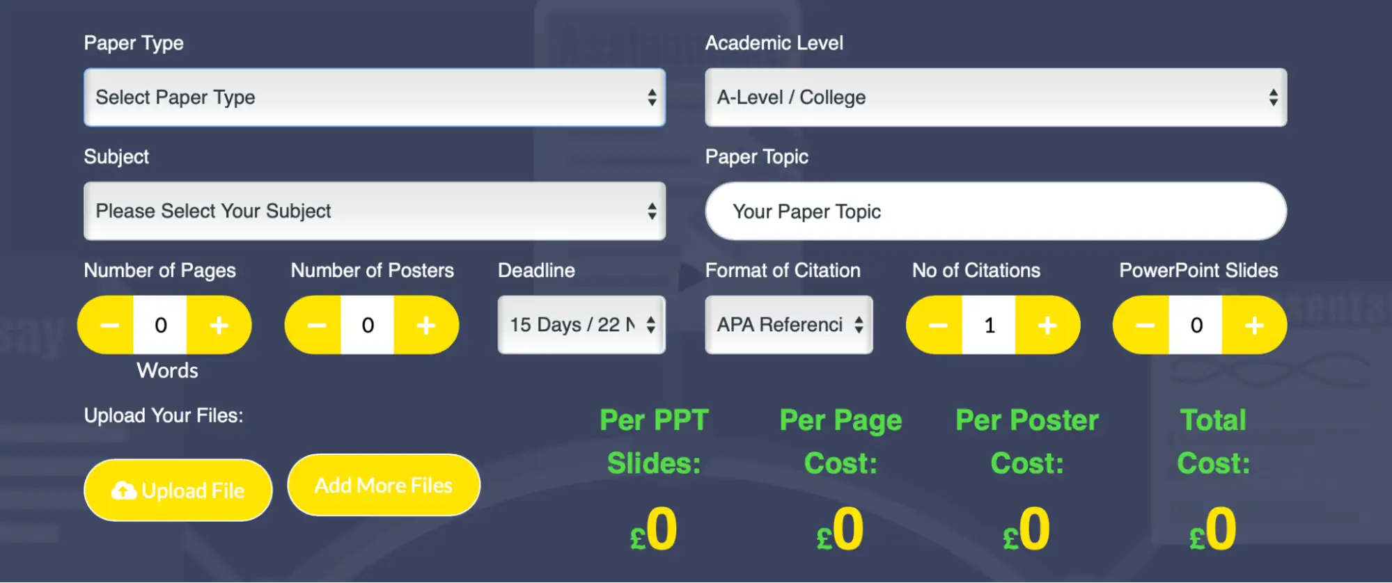 Assignmentmaster price calculator
