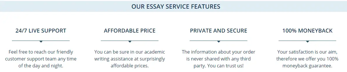 BuyEssayClub service features