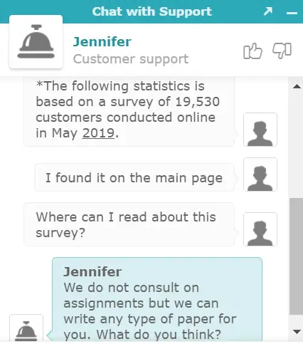 SuperbPaper customer support chat