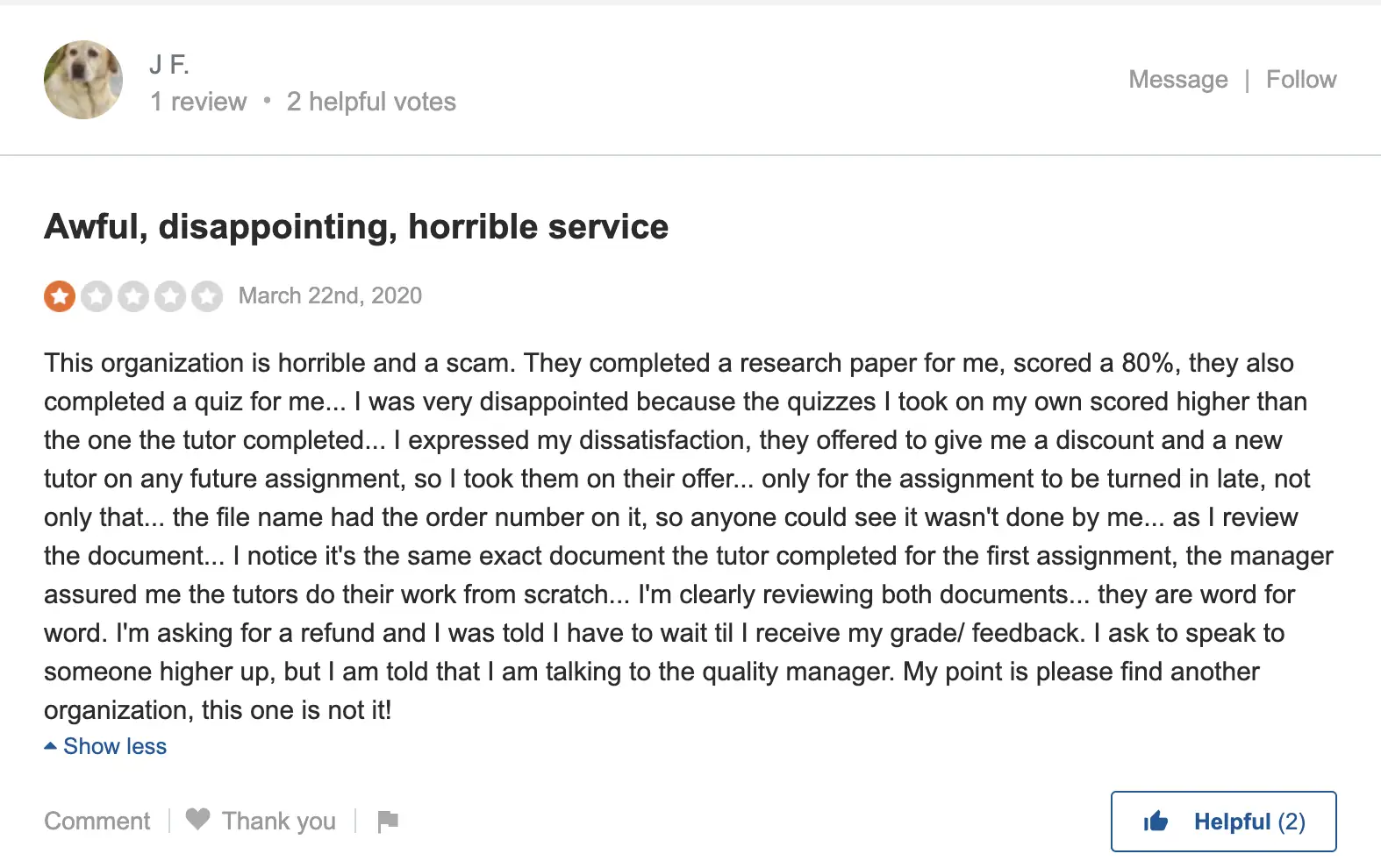 Reviews on HomeworkDoer at Sitejabber