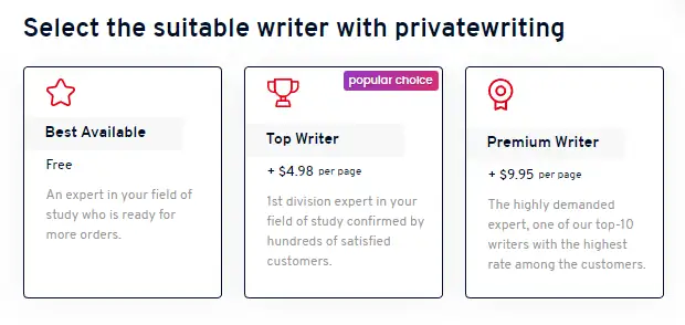 PrivateWriting writers