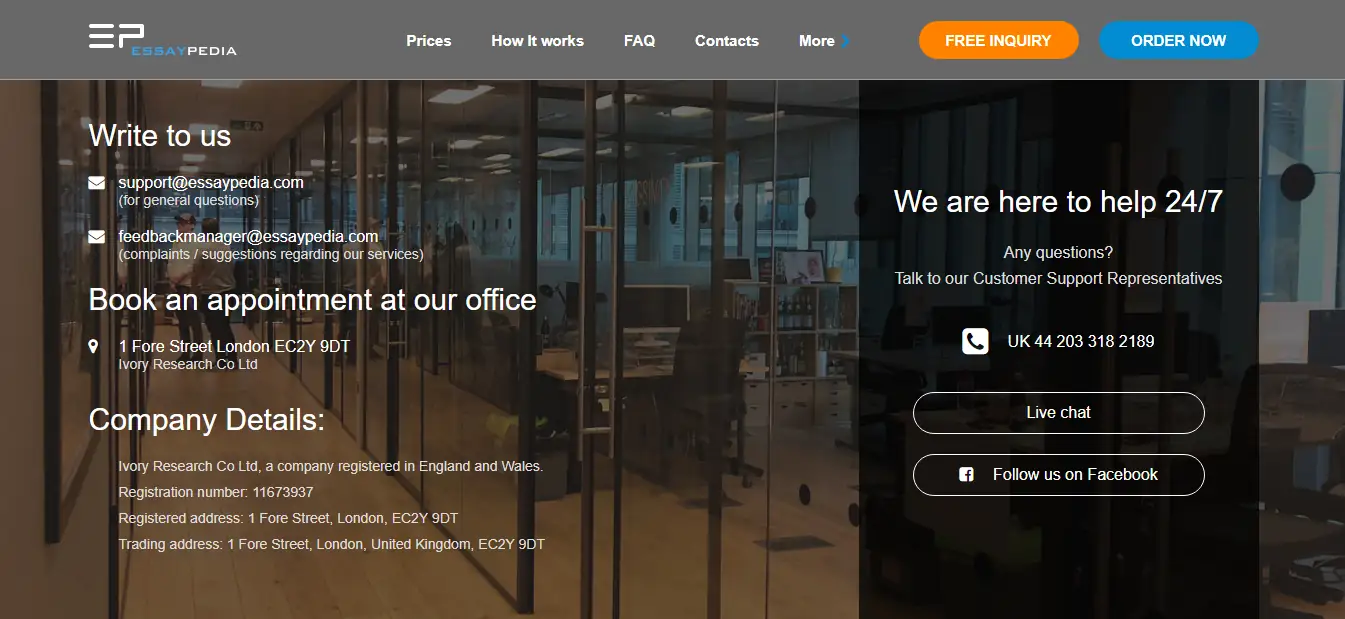 Essaypedia Customer support
