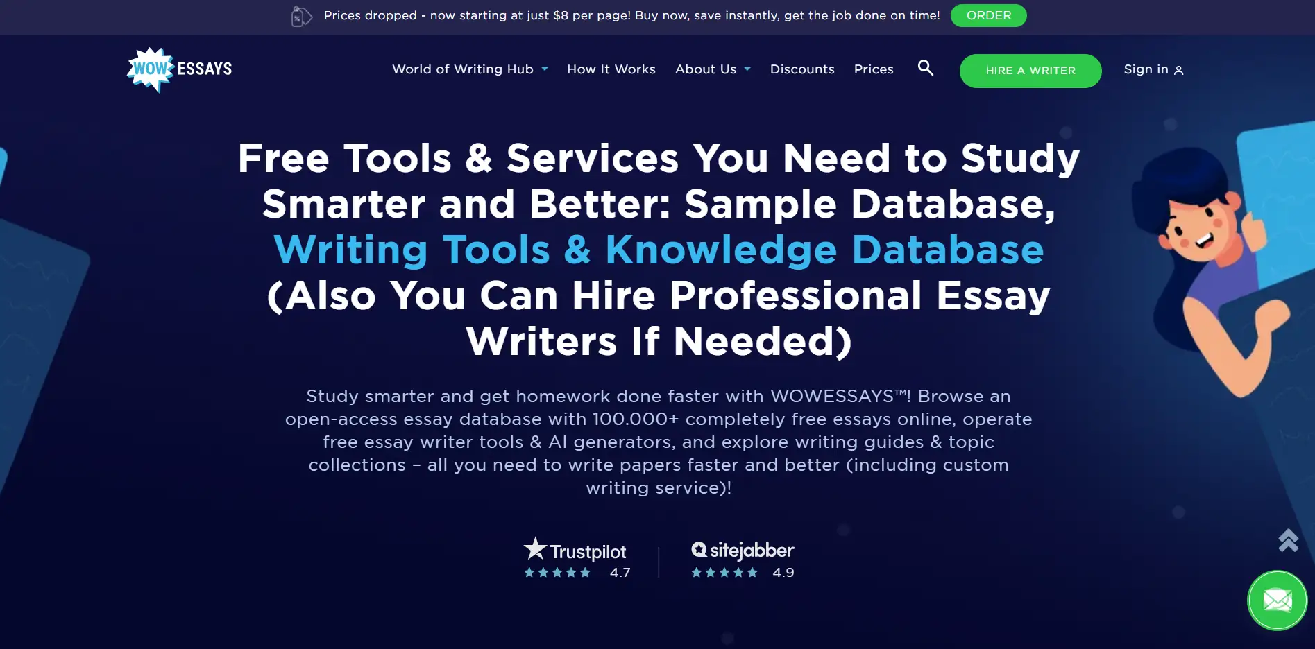 WowEssays review logo