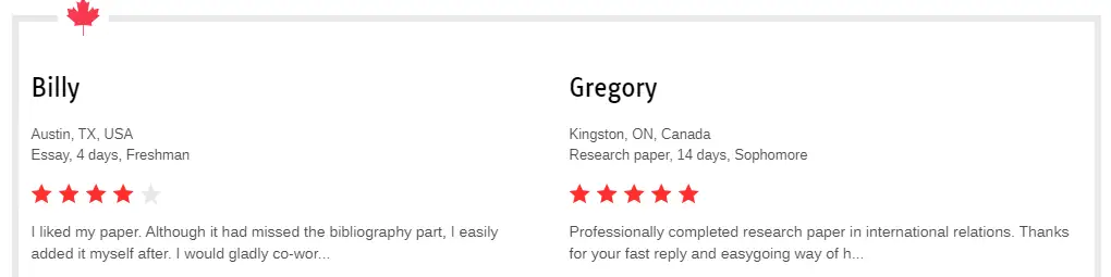 Reviews on CanadianWritings