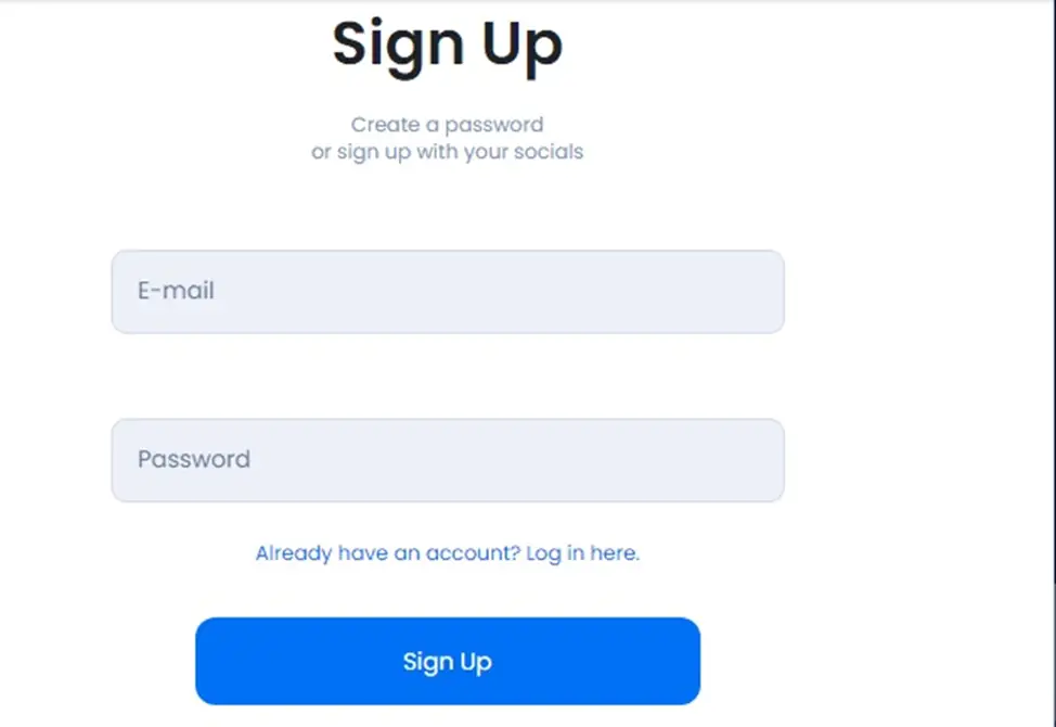 Paper24 sign up form