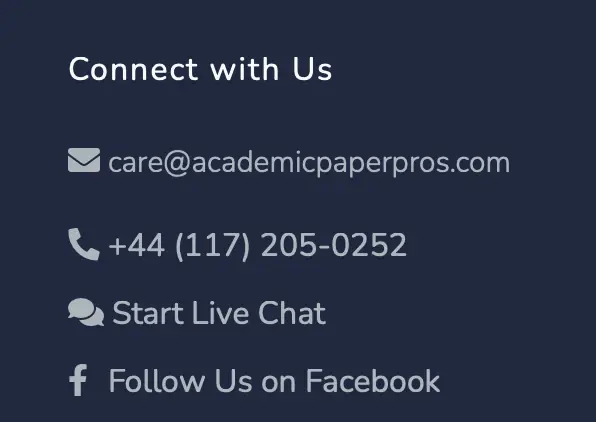 AcademicPaperPros customer support contacts