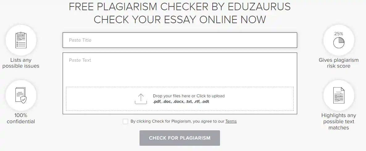 Eduzaurus Plagiarism checker