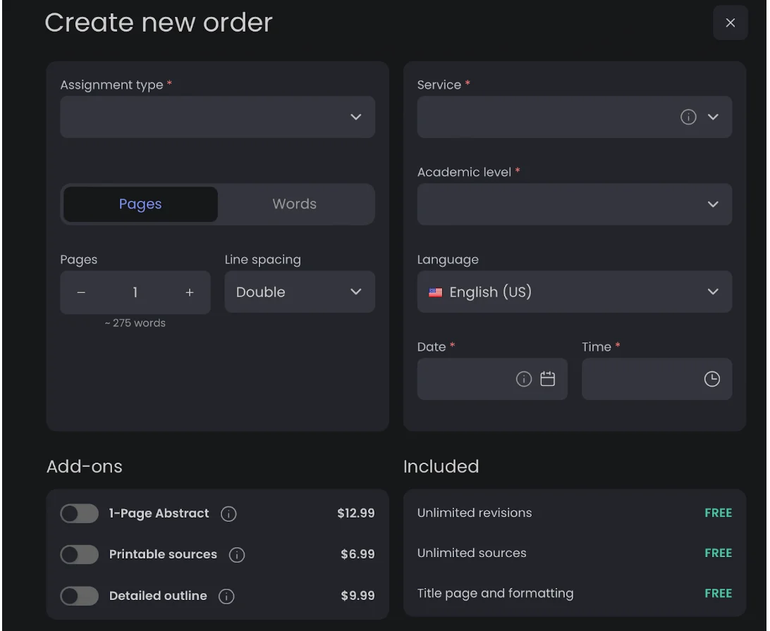 Make order