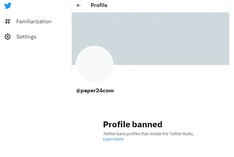 Paper24 Twitter page