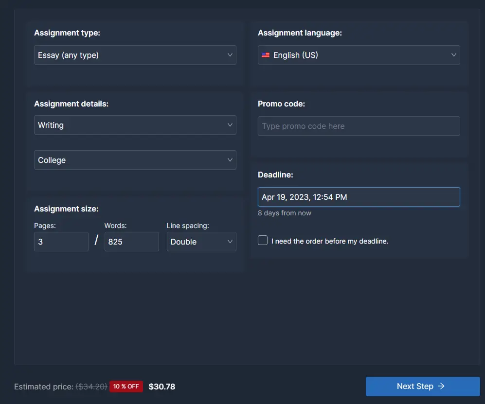 Mypaperhelp order form
